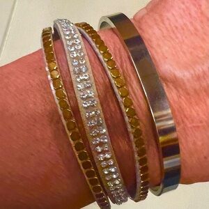 Victoria Leland Design Elegant Gold, silver and bronze bracelet